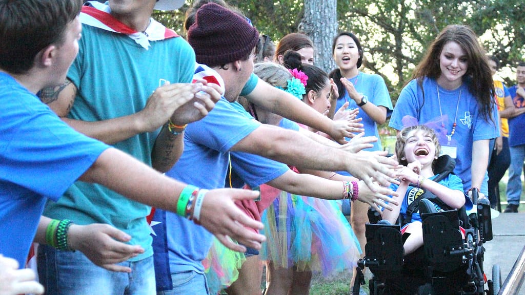 Leo Club members at a community event